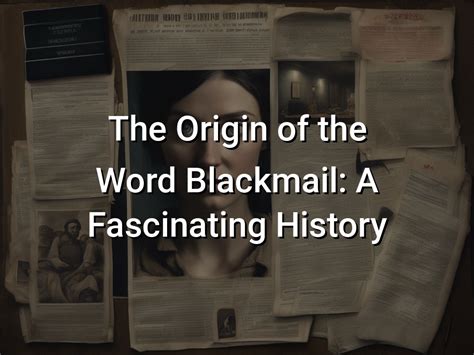 blackmail etymology